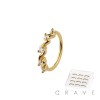 12PCS OF CZ MULTI SWIRL 316L SURGICAL STEEL HOOP NOSE RING BOX